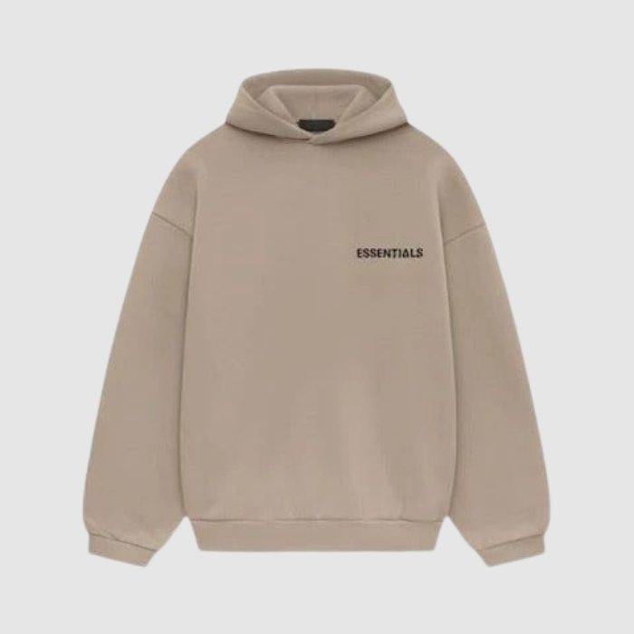 Essentials Fleece Hoodie Beige essentials fleece hoodie beige streetwear