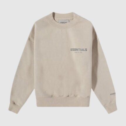 fear of god essentials overlapped crewneck sweatshirt premium streetwear