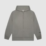 fear of god essentials hooded zipper sweatshirt premium streetwear
