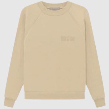 essentials ls light heather oatmeal long sleeve top minimal streetwear