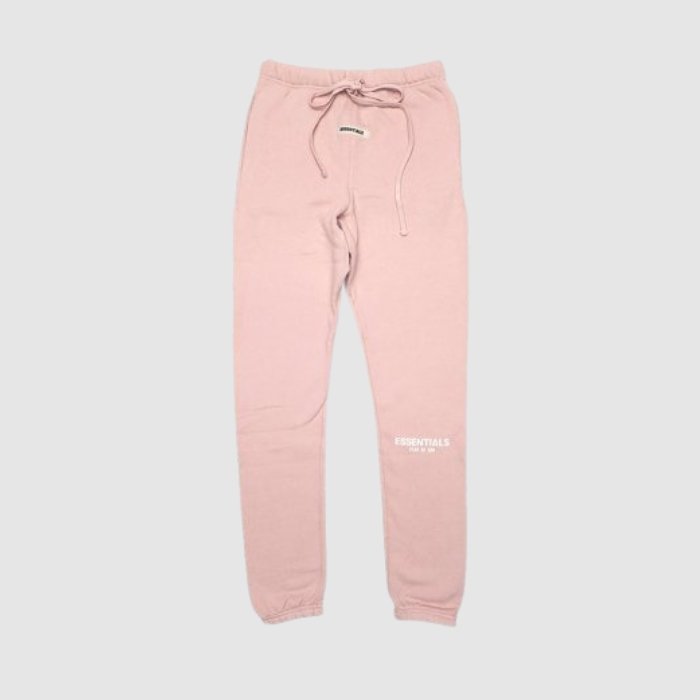 Fear of God Essentials Pink Sweatpants fear of god essentials pink sweatpants premium cotton streetwear