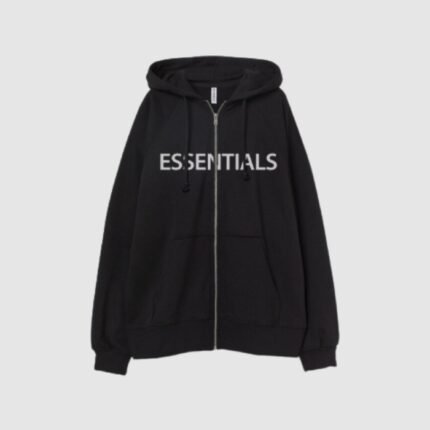 essentials oversized zip-through hoodie streetwear