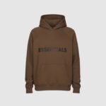 essentials brown hoodie streetwear