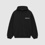 essentials fleece oversized hoodie black streetwear