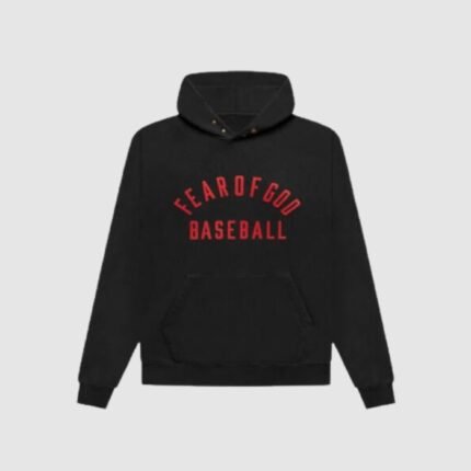 fear of god baseball hoodie black premium streetwear