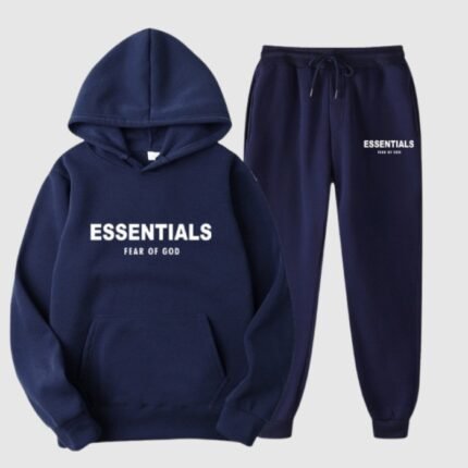 essentials hoodie blue fear of god premium streetwear