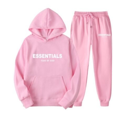 essentials hoodie pink fear of god premium streetwear